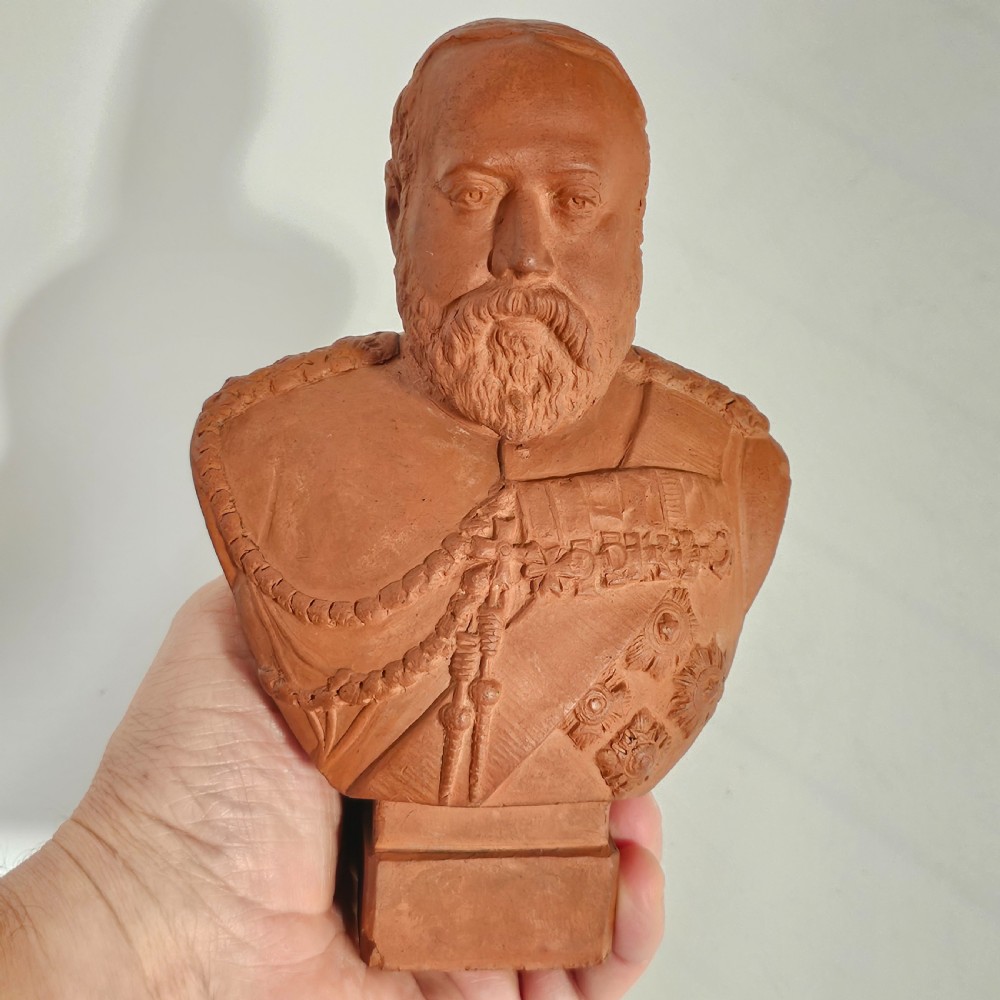Antique Teracotta Bust of King Edward VII Signed 'J.Palmer 1902' View XI