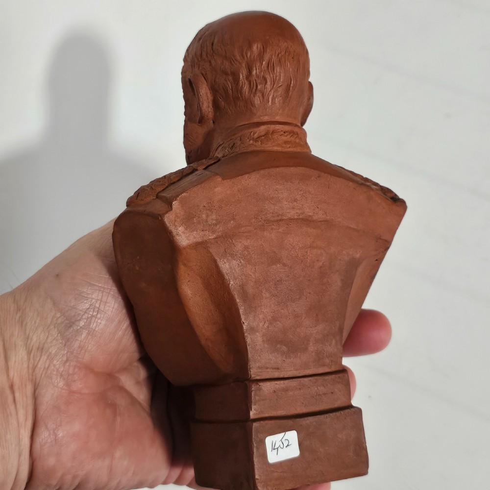 Antique Teracotta Bust of King Edward VII Signed 'J.Palmer 1902' View XII