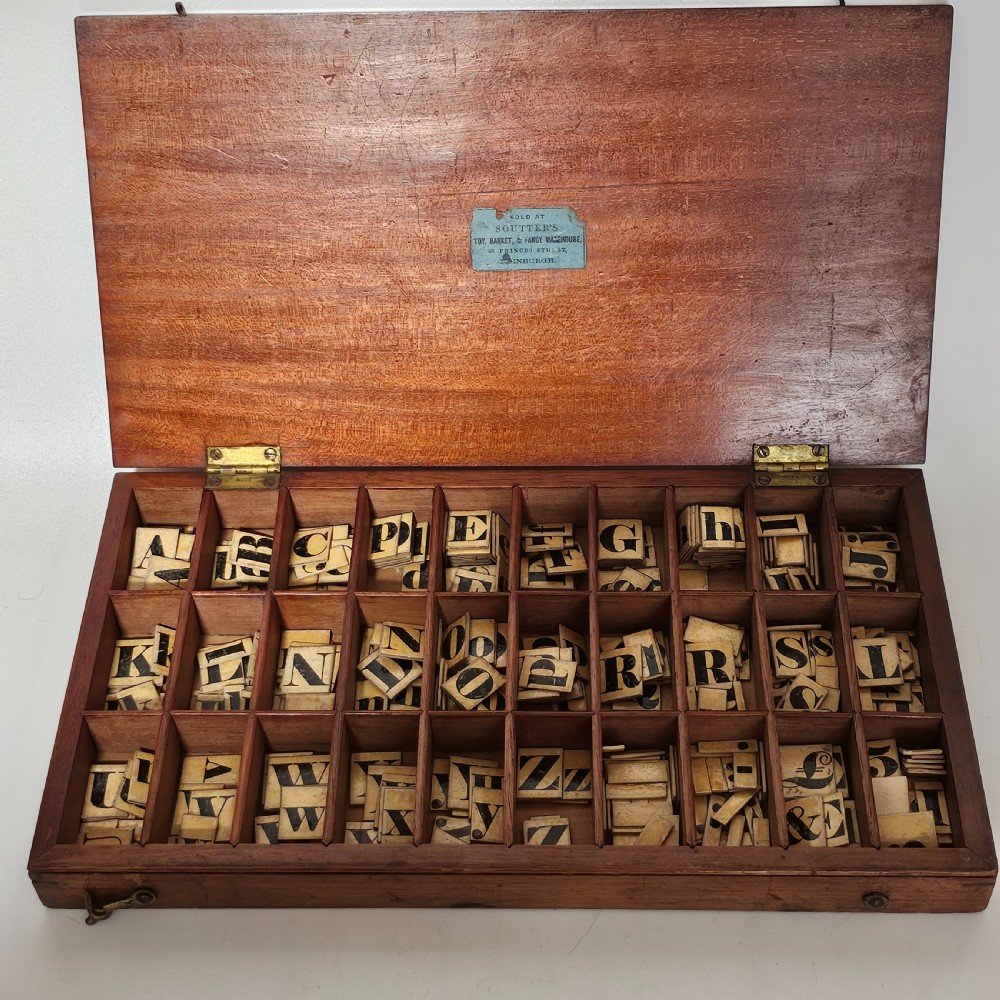 Fabulous Rare Antique children’s spelling Set c1880