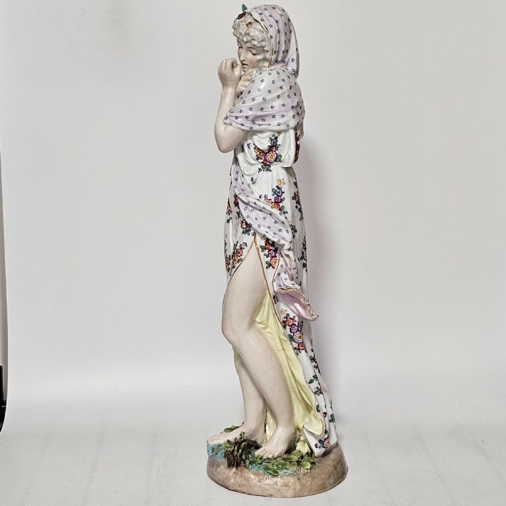 Stunning Large 19thc Porcelain Figure, Blue Crossed SWords Mark 47cm in height View IV