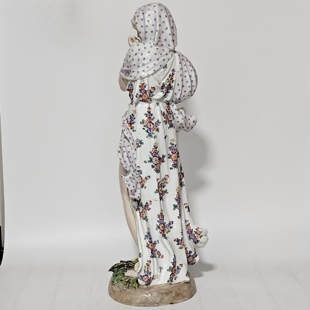 Stunning Large 19thc Porcelain Figure, Blue Crossed SWords Mark 47cm in height View V