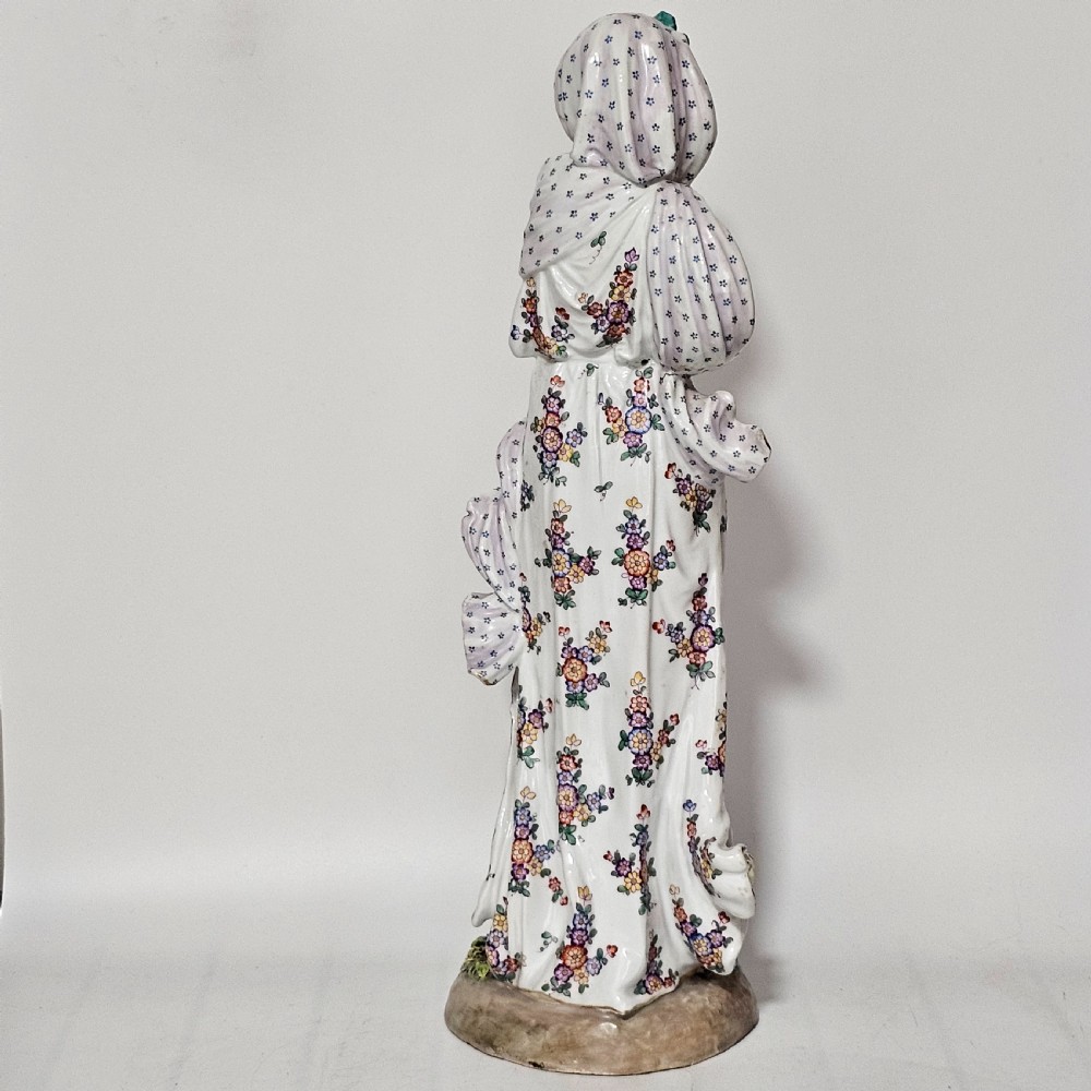 Stunning Large 19thc Porcelain Figure, Blue Crossed SWords Mark 47cm in height View VI