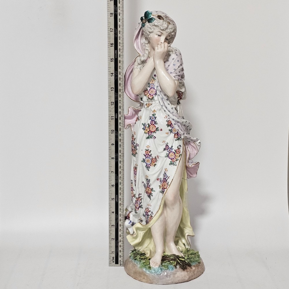 Stunning Large 19thc Porcelain Figure, Blue Crossed SWords Mark 47cm in height View VIII