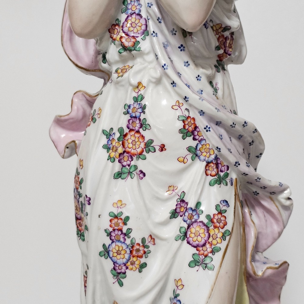Stunning Large 19thc Porcelain Figure, Blue Crossed SWords Mark 47cm in height View XIII