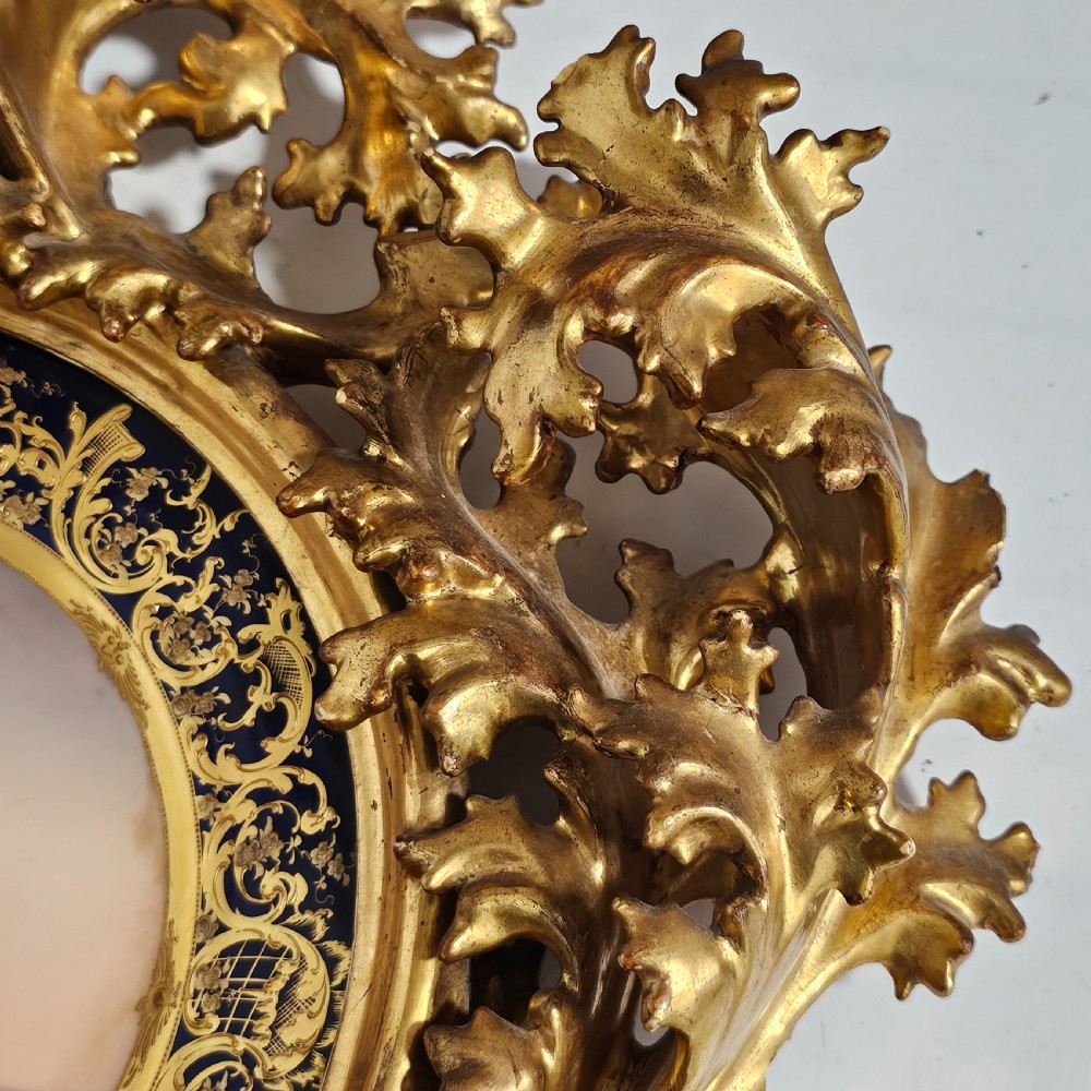 Fabulous 19thc Vienna Signed Porcelain Plate 'Ruth' Housed within a Stunning 54cm 19thc Florentine Frame  View XVII