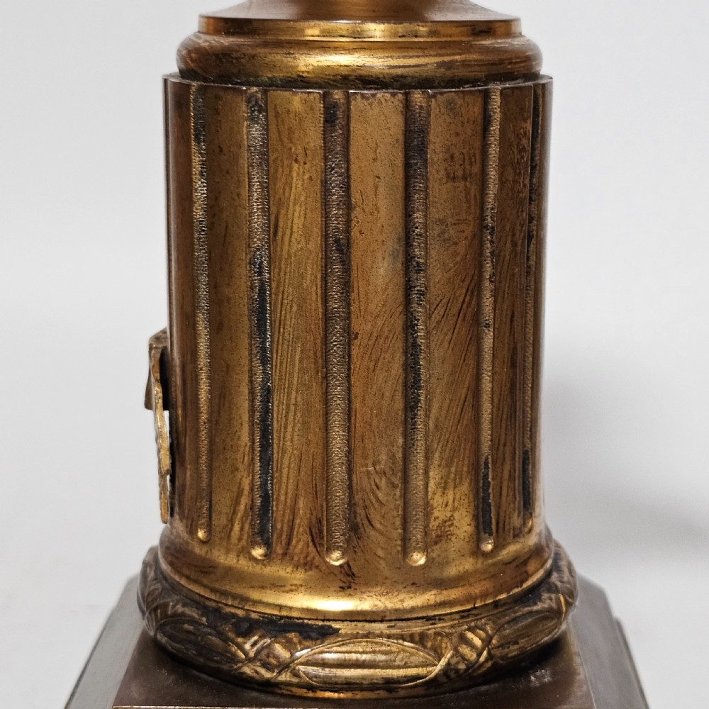 Fine 19thc 34cm Gilt Bronze Bust of Sir Walter Scott on Fluted Bronze Column  View XII