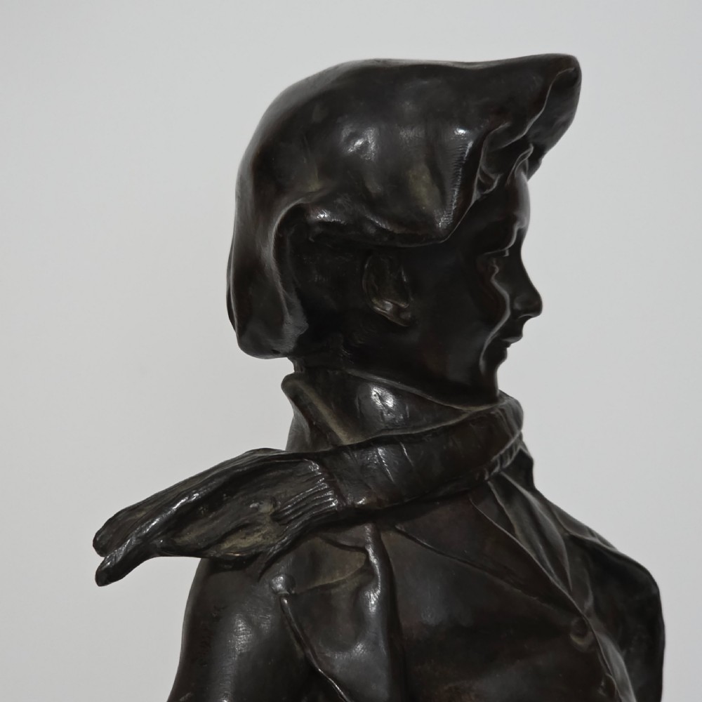 Antoine Bofill (Spanish, 1875-1939), 'La Glissade', 37cm bronze figure of a boy sliding on ice View XVII