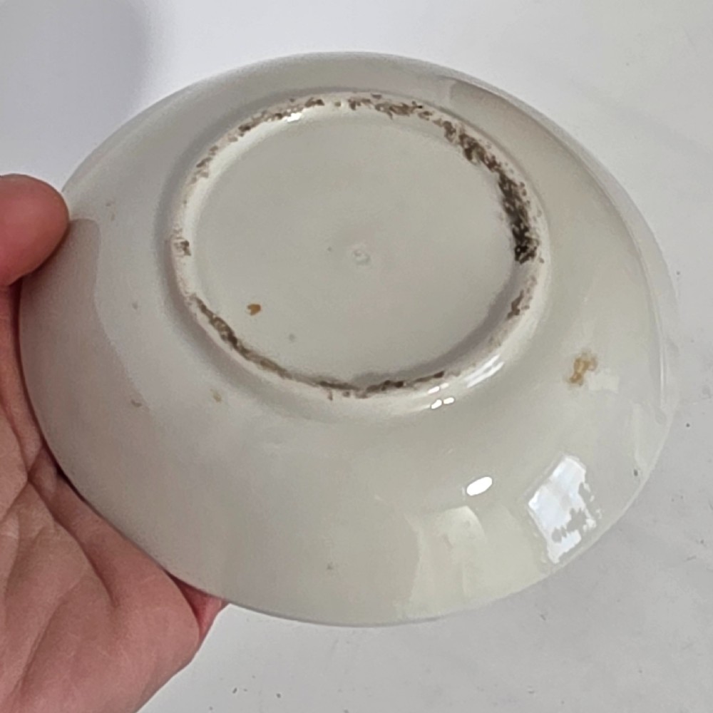 Antique 18th Century Doccia Porcelain Saucer Dish Figures Flowers Scarce View VI
