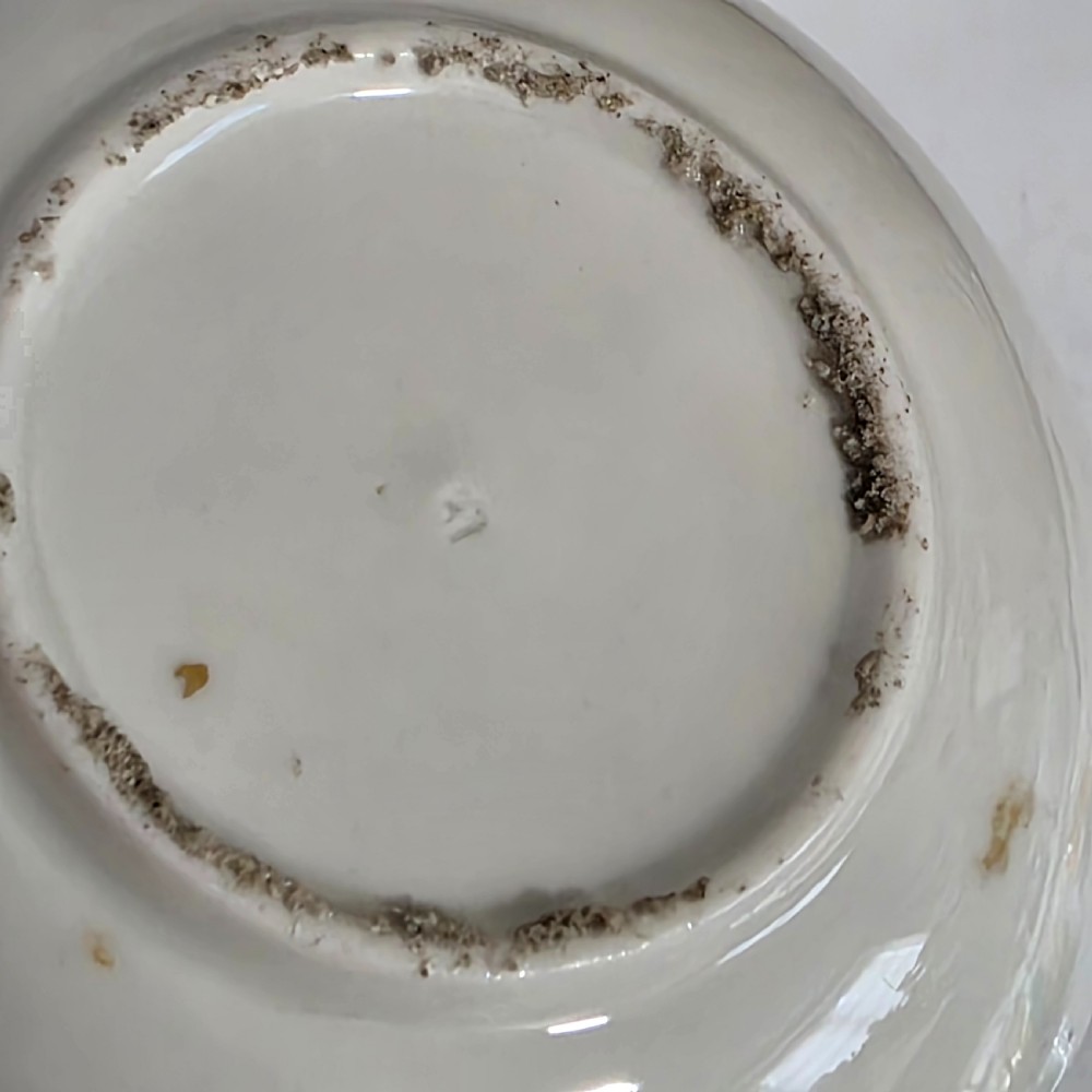 Antique 18th Century Doccia Porcelain Saucer Dish Figures Flowers Scarce View VII