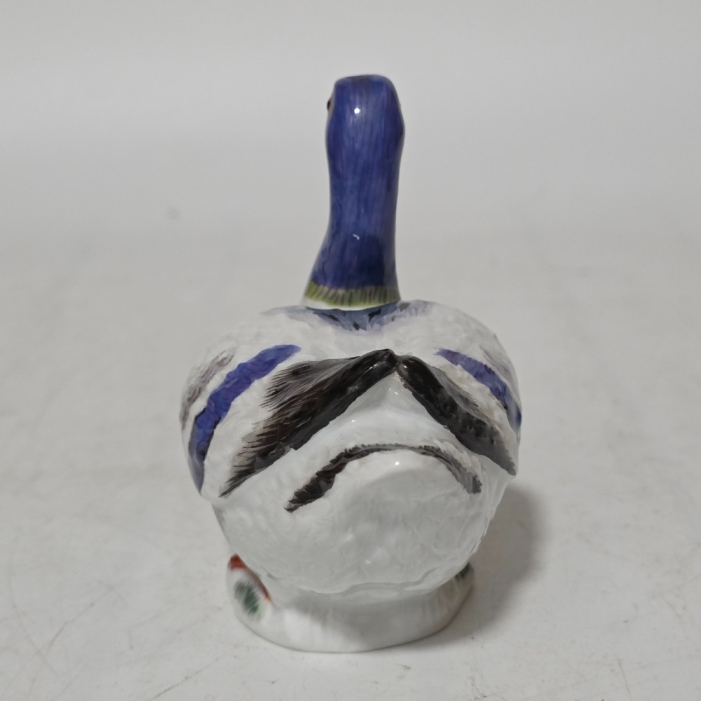 Antique German Meissen Porcelain Duck Figurine Hand Painted 1477 View III