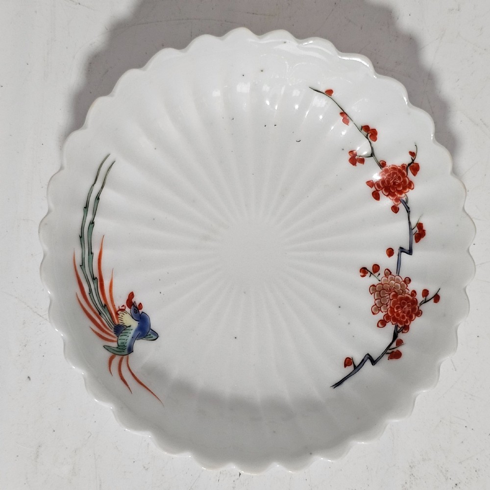 Japanese Porcelain Small Kakiemon Plate Hand Painted 17th Century View III