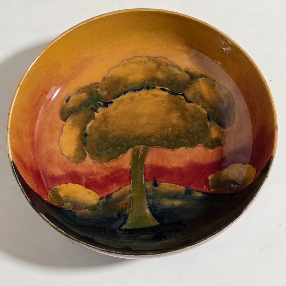 William Moorcroft Large Eventide Display Bowl C.1925 25cm