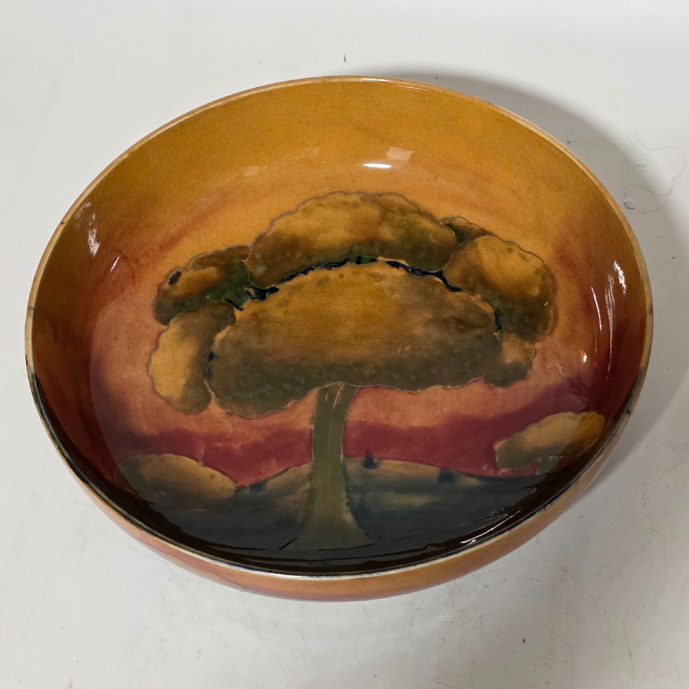 William Moorcroft Large Eventide Display Bowl C.1925 25cm View VI