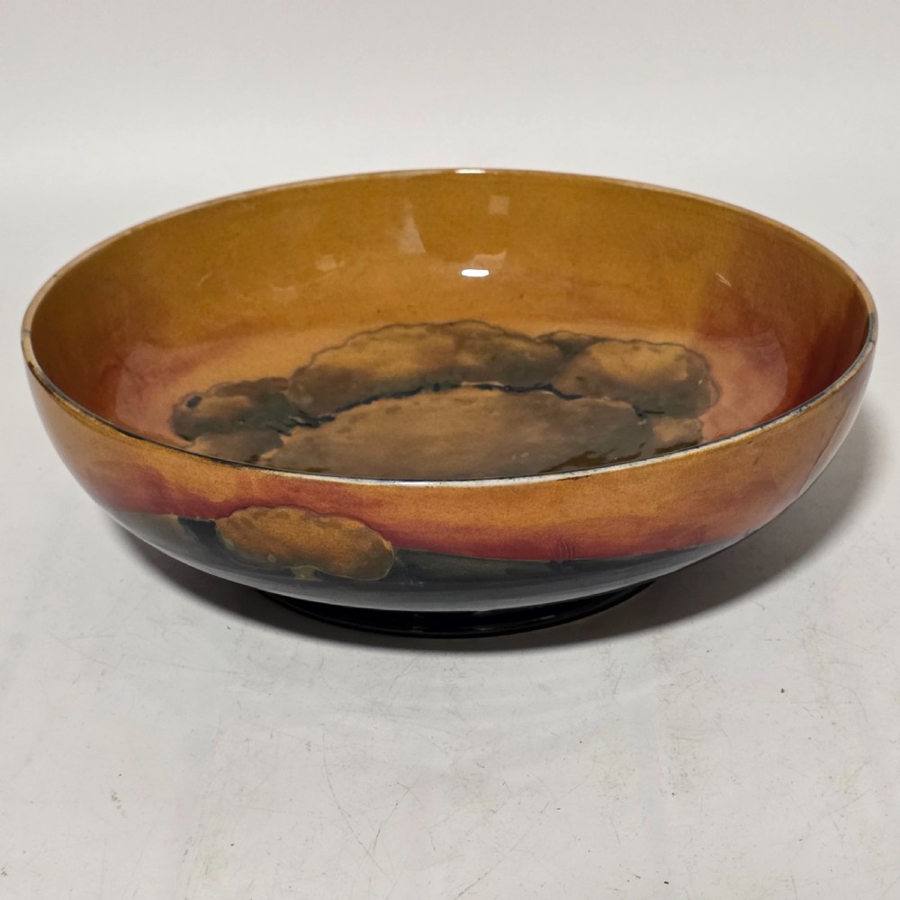 William Moorcroft Large Eventide Display Bowl C.1925 25cm View X