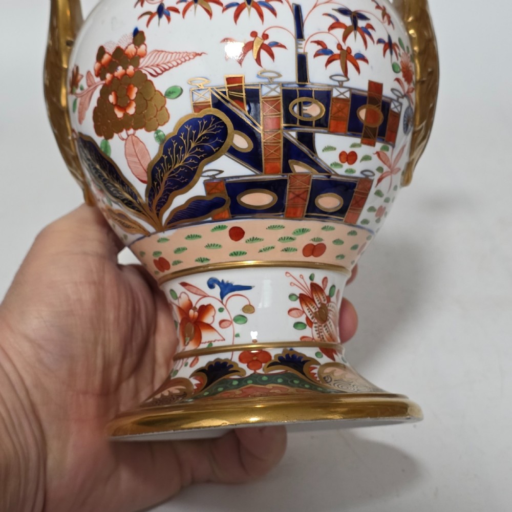 Stunning 19thc Large Spode 967 Pattern Amphora Vase View V