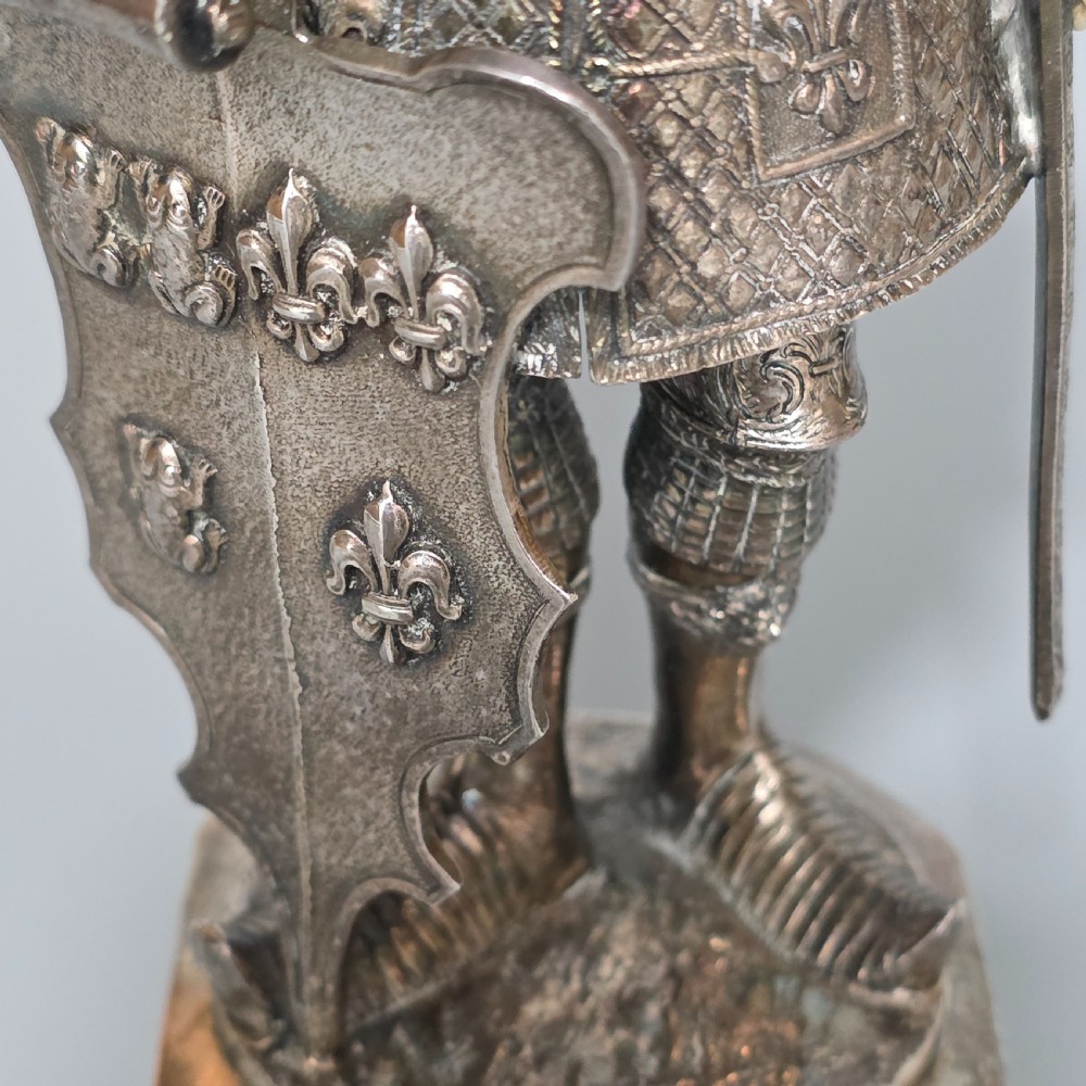 Fine and Highly Decorative German Silver Figure of a French King – Hanau, c.1927 View VI