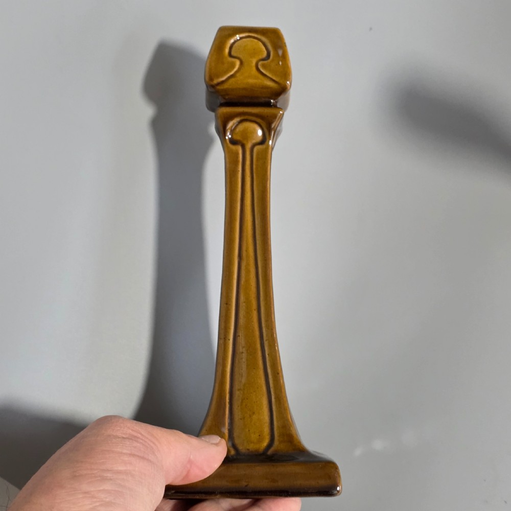 Art Nouveau Burmantofts Candlesticks View XI