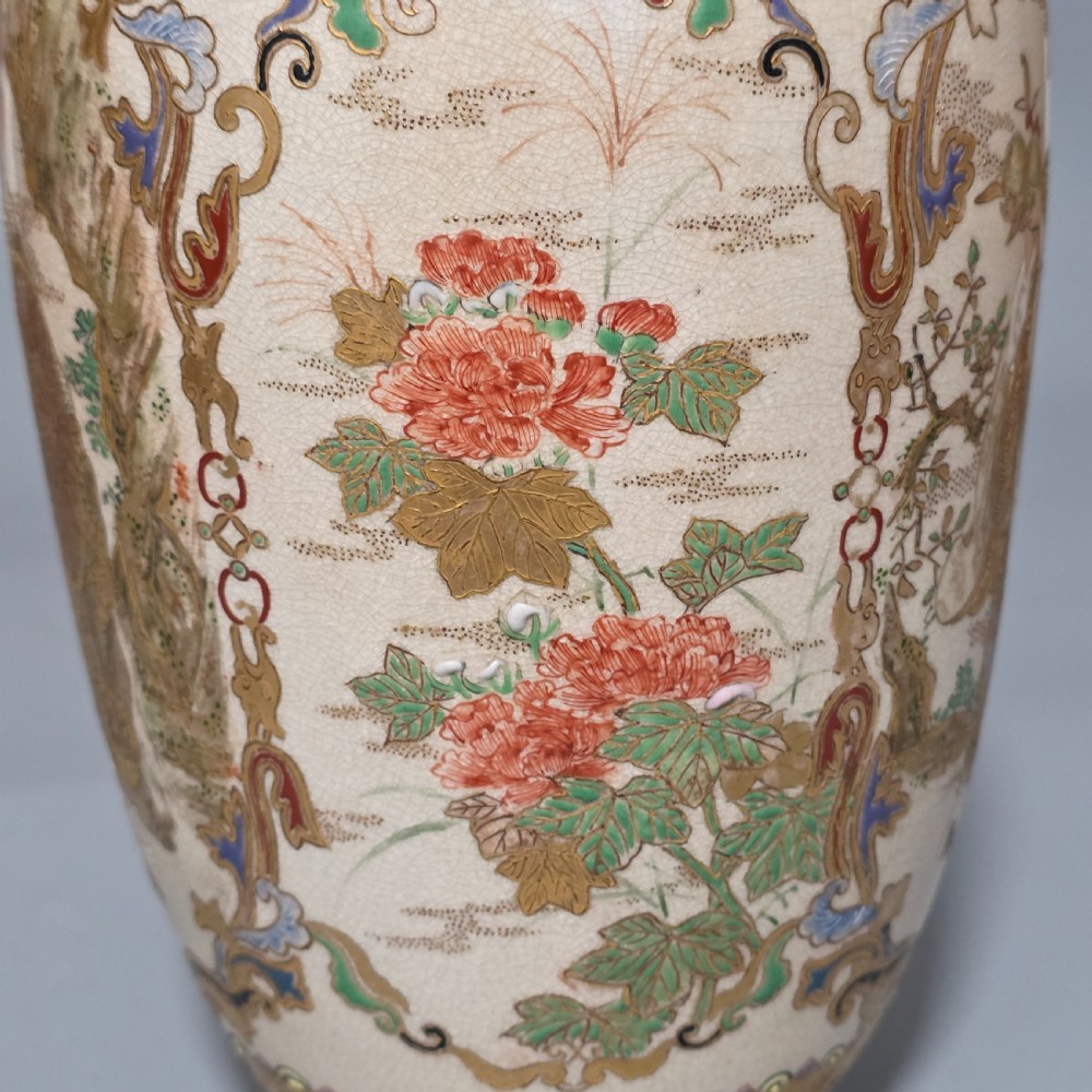 Fine Quality Large Satsuma Vase c1900 View VII