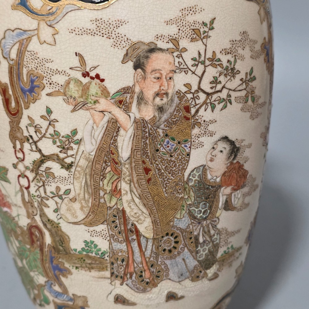 Fine Quality Large Satsuma Vase c1900 View VIII
