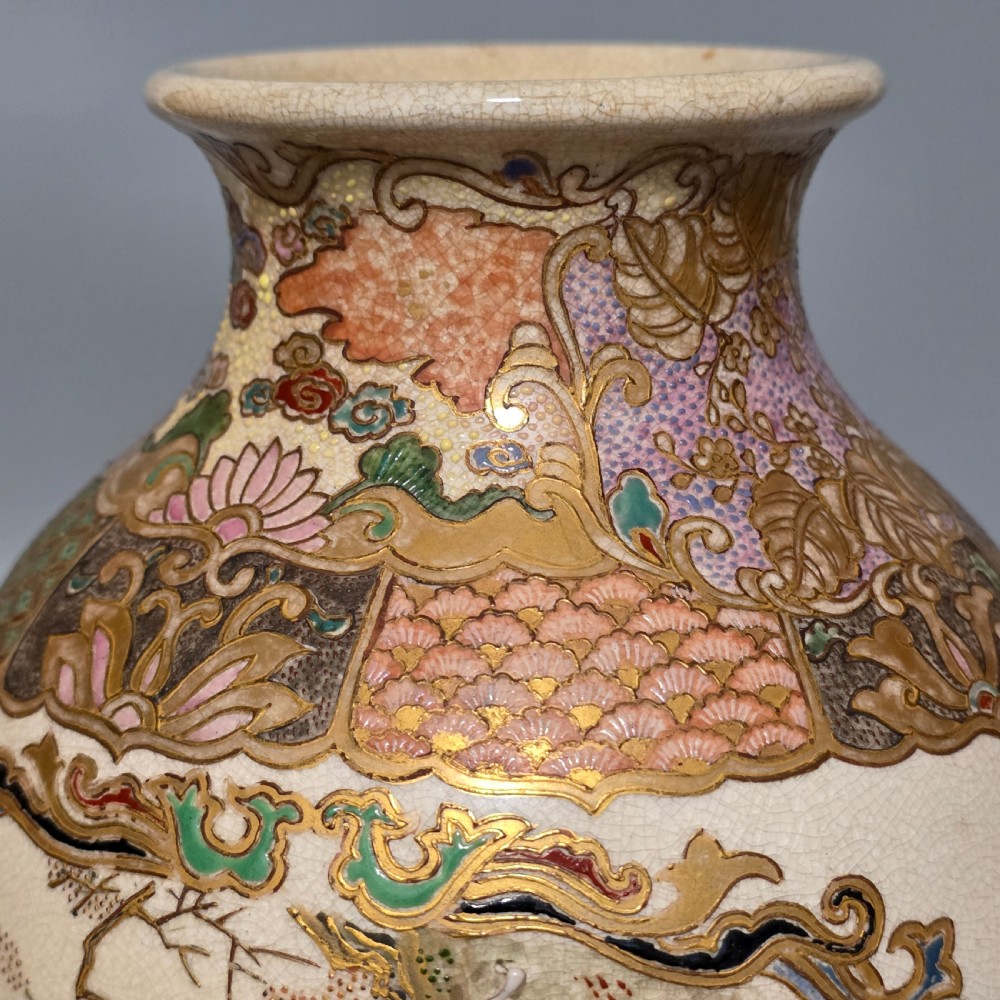 Fine Quality Large Satsuma Vase c1900 View XII