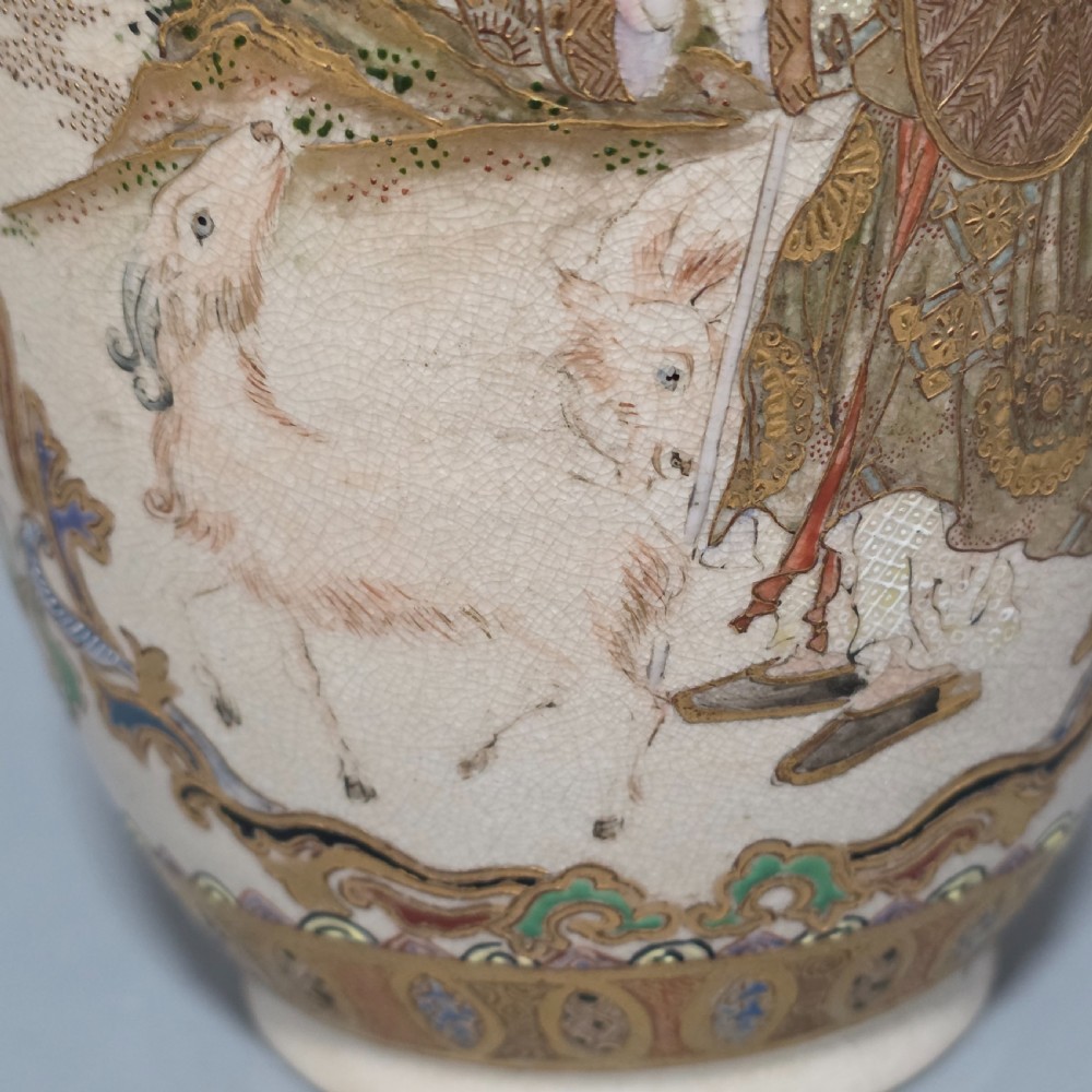 Fine Quality Large Satsuma Vase c1900 View XVIII