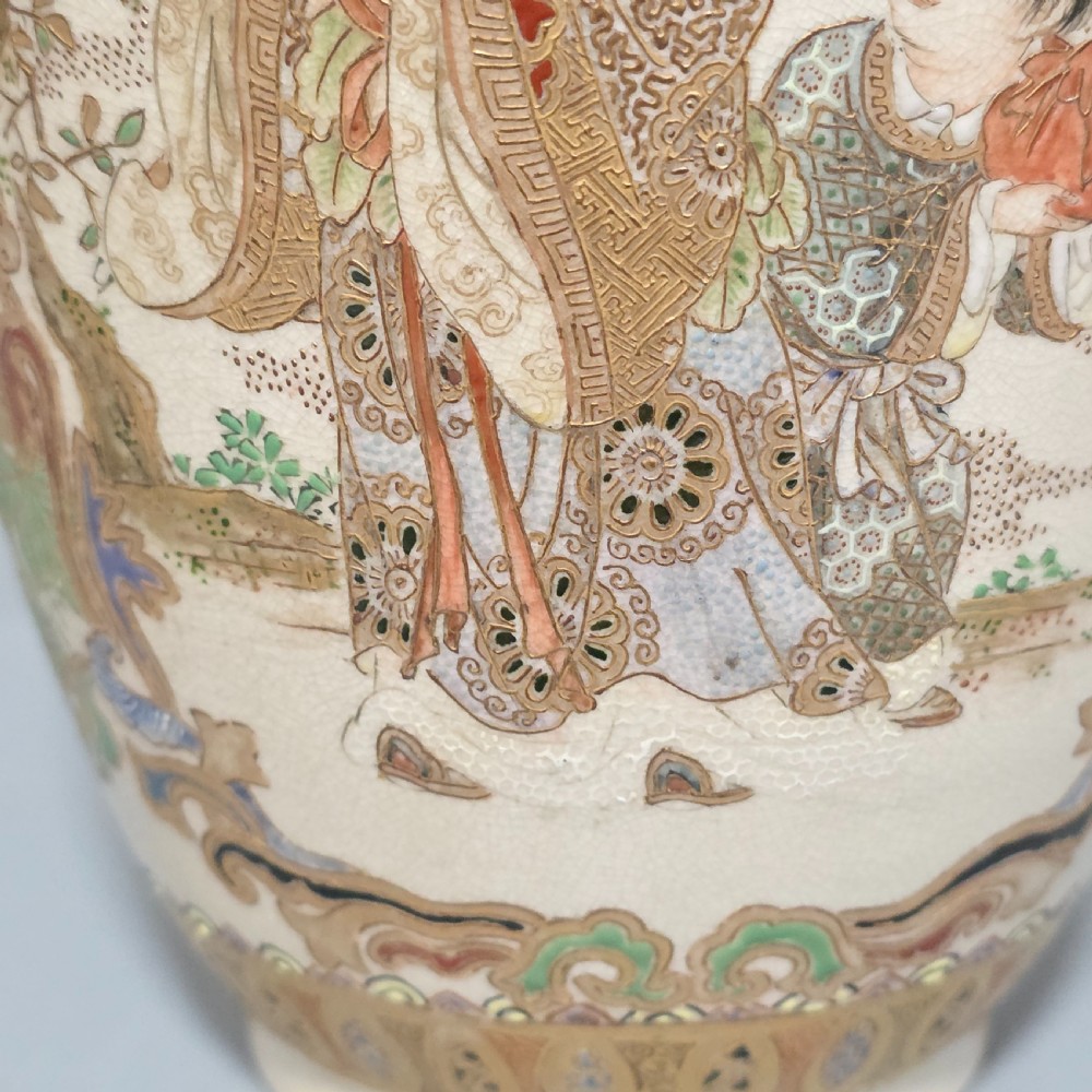 Fine Quality Large Satsuma Vase c1900 View XIX