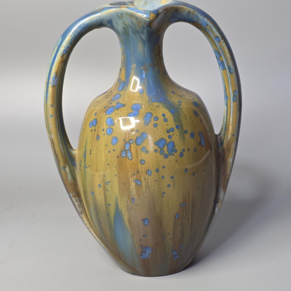 Stylish Pierrefonds Art Nouveau stoneware vase c1900s