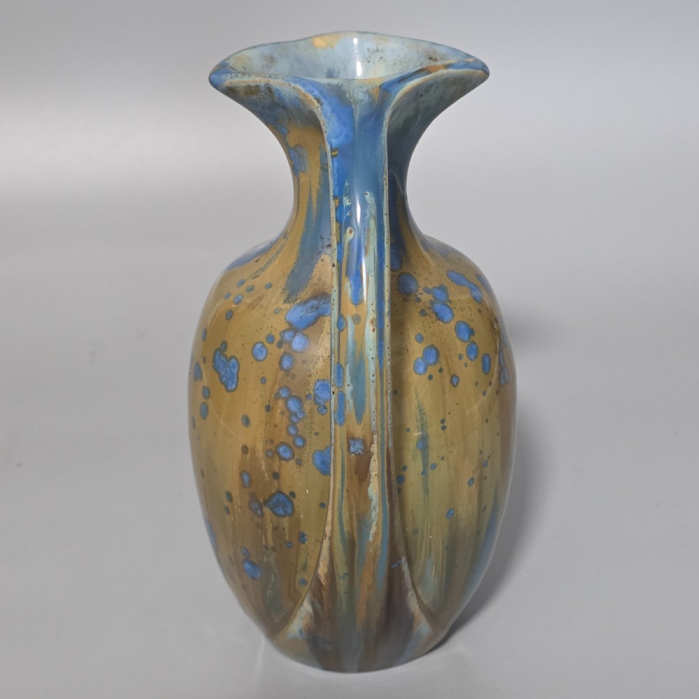 Stylish Pierrefonds Art Nouveau stoneware vase c1900s View VII