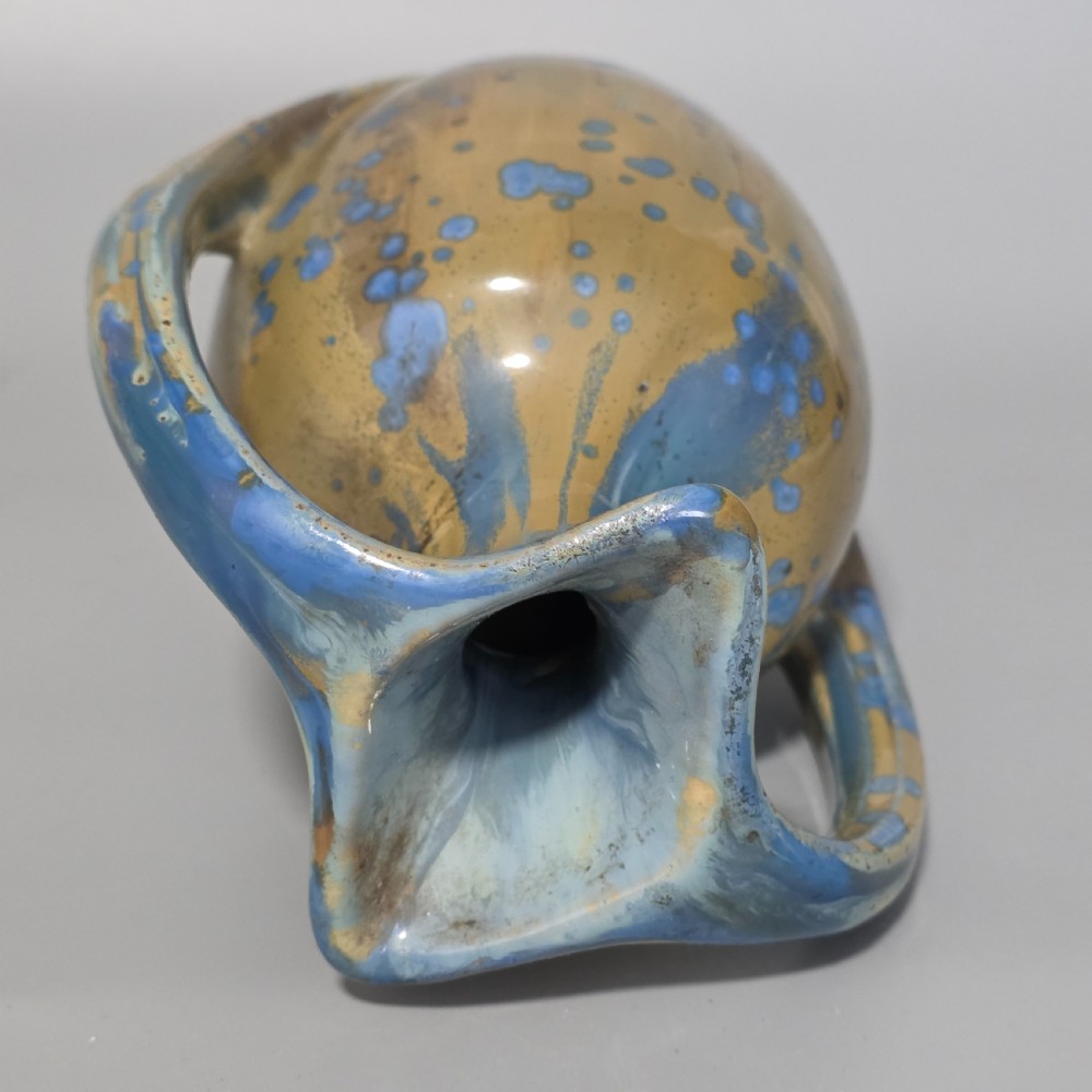 Stylish Pierrefonds Art Nouveau stoneware vase c1900s View VIII