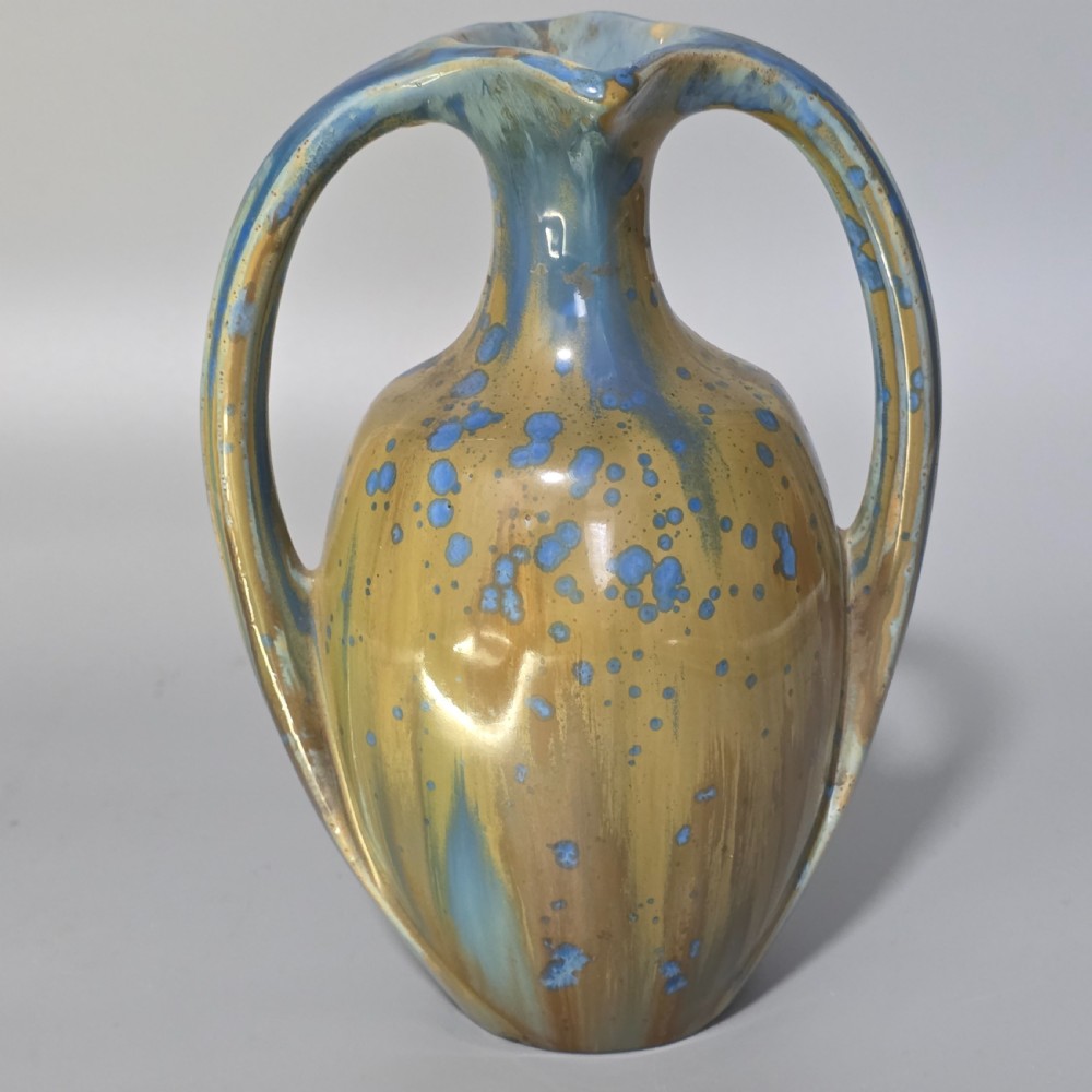 Stylish Pierrefonds Art Nouveau stoneware vase c1900s View XI