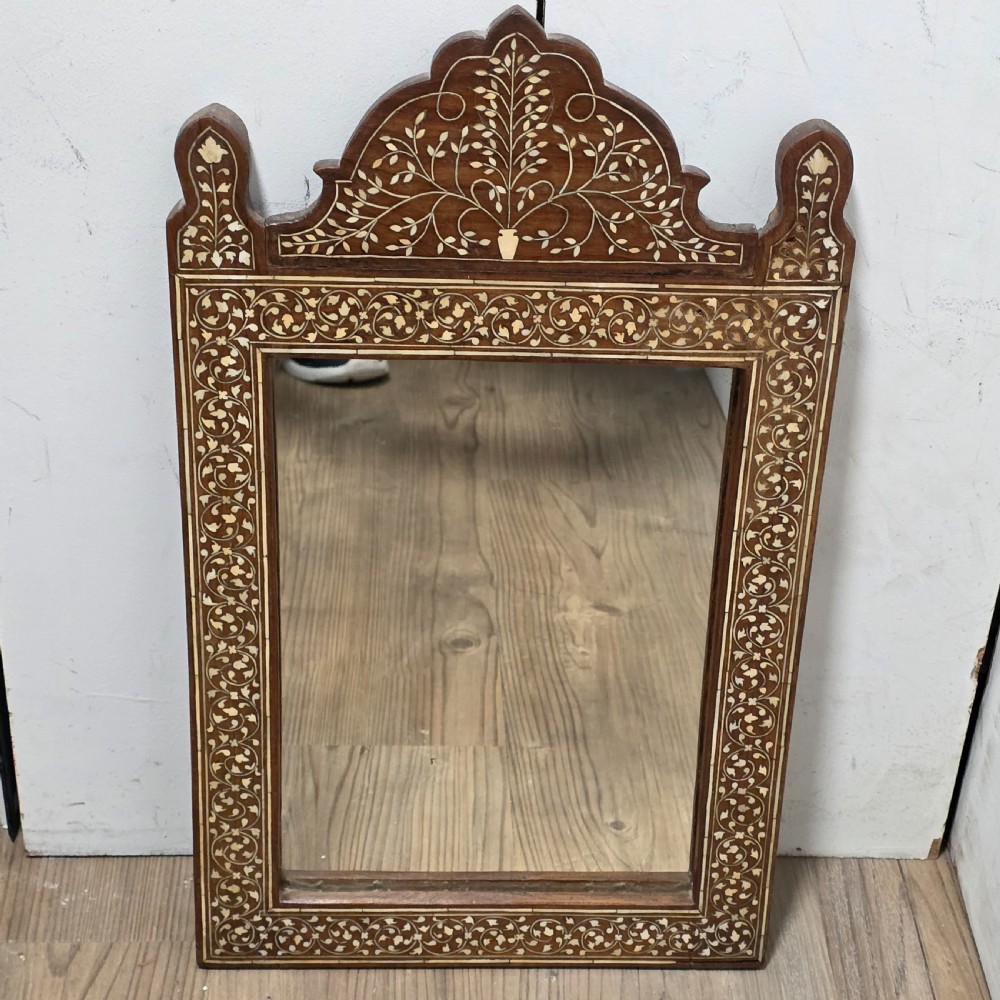 Fine Quality Inlaid Hoshiarpur Hanging Mirror c1900