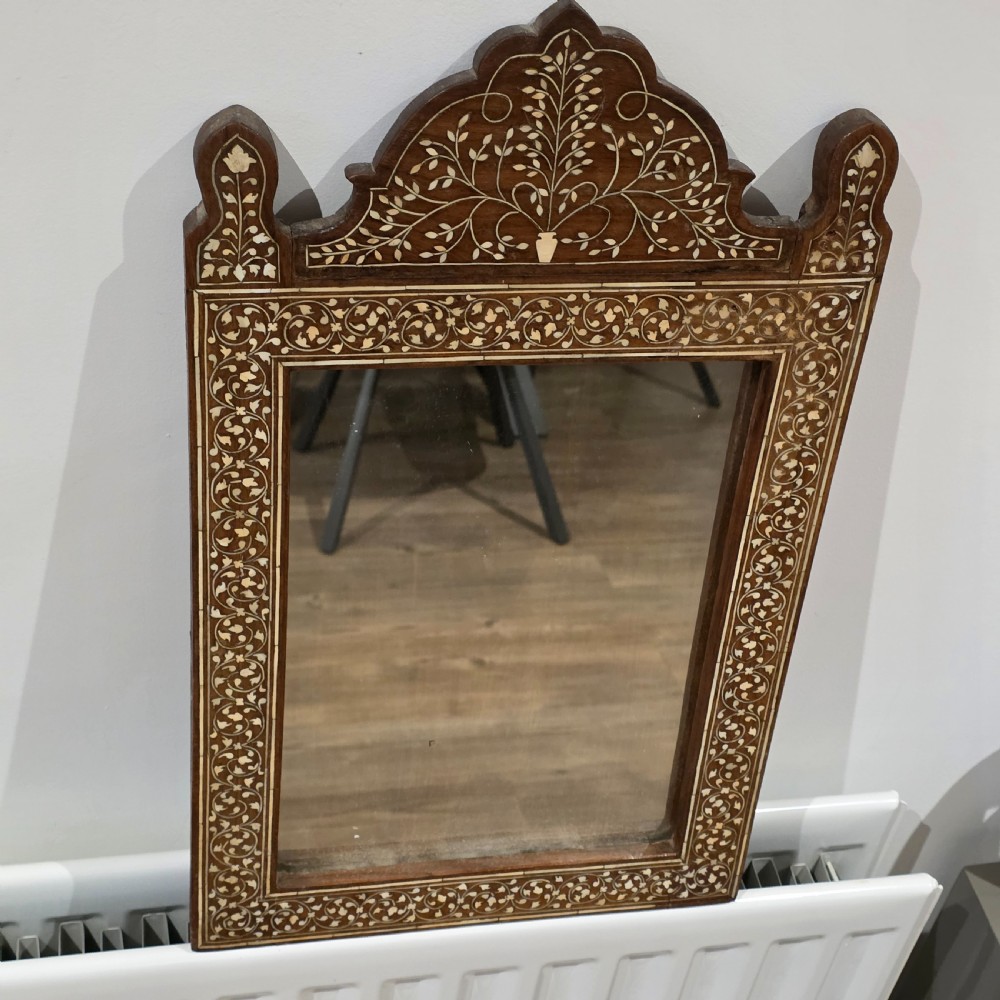 Fine Quality Inlaid Hoshiarpur Hanging Mirror c1900 View III