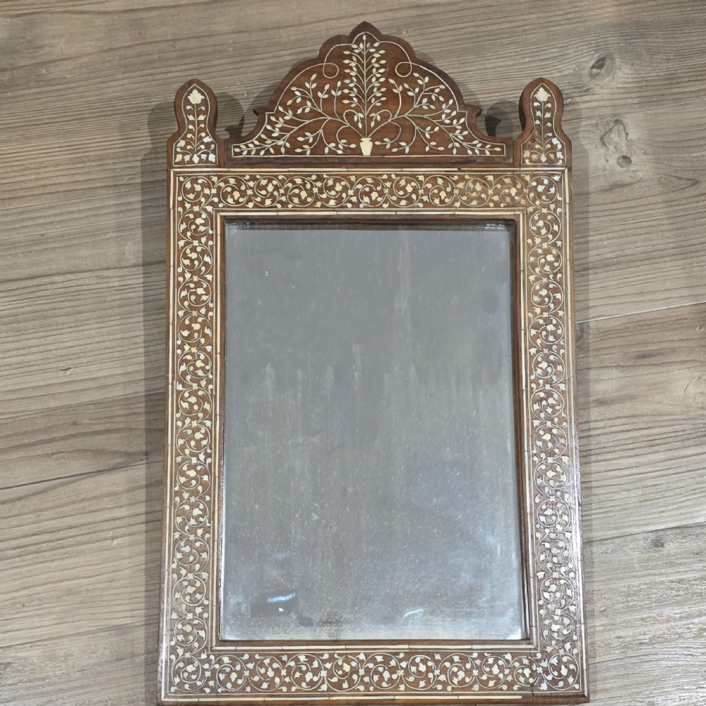Fine Quality Inlaid Hoshiarpur Hanging Mirror c1900 View IV