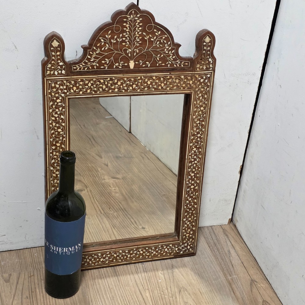 Fine Quality Inlaid Hoshiarpur Hanging Mirror c1900 View V