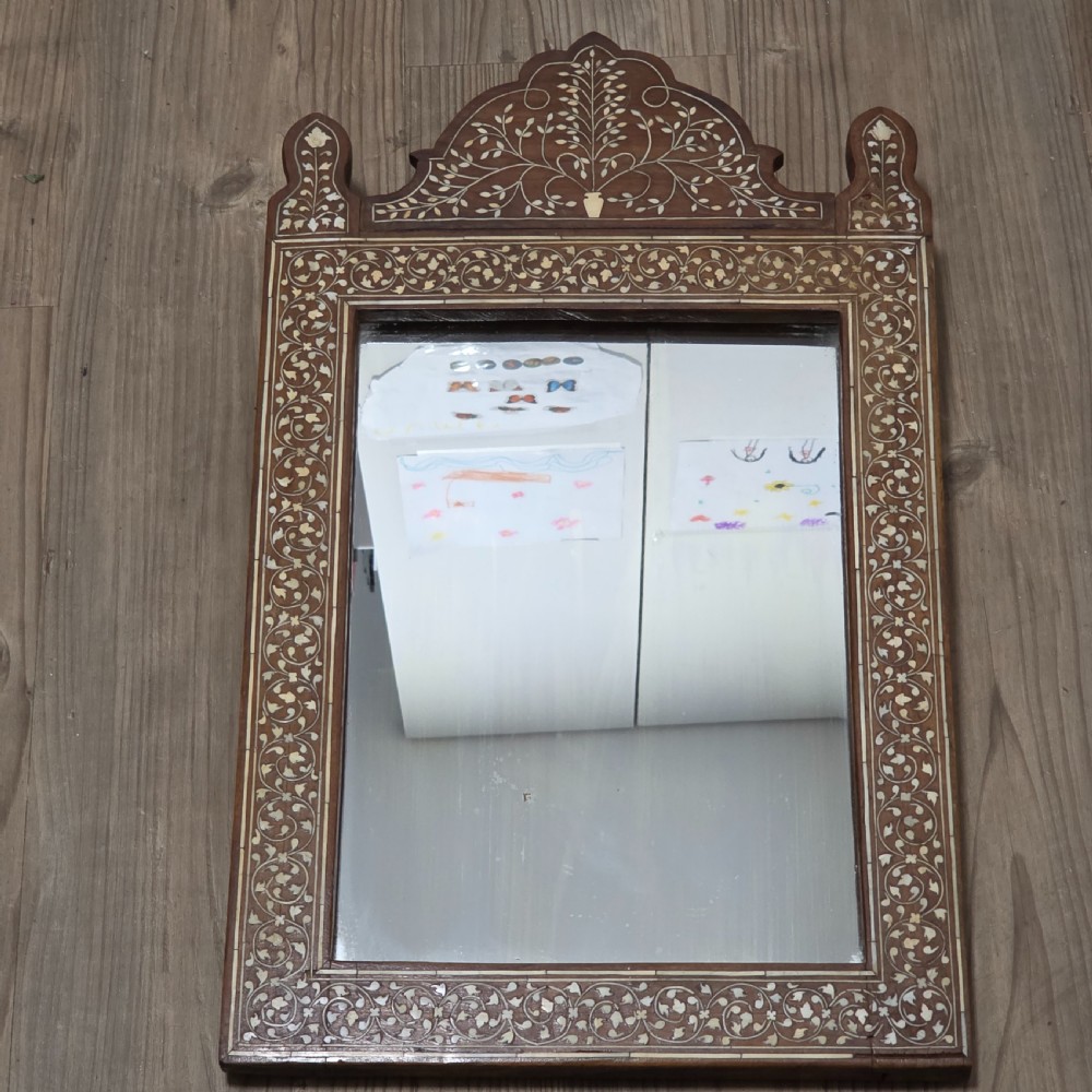 Fine Quality Inlaid Hoshiarpur Hanging Mirror c1900 View VI