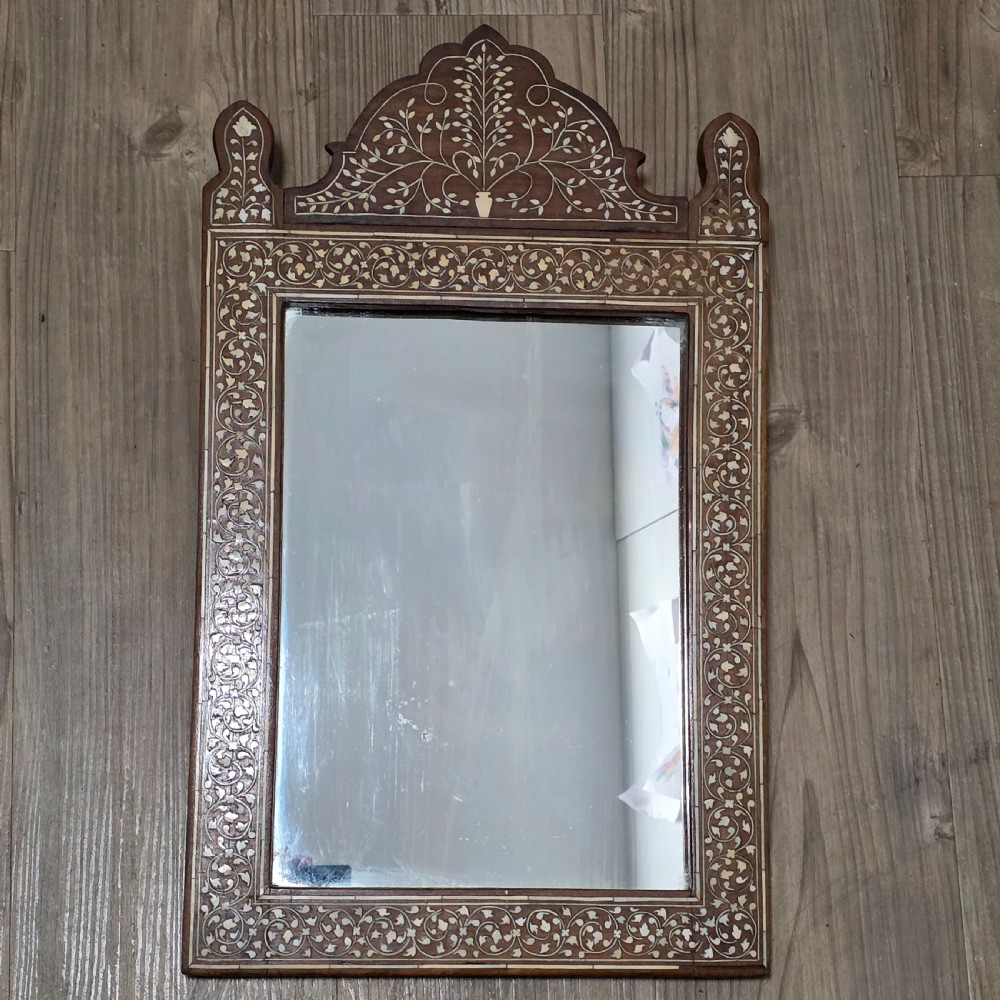 Fine Quality Inlaid Hoshiarpur Hanging Mirror c1900 View VII
