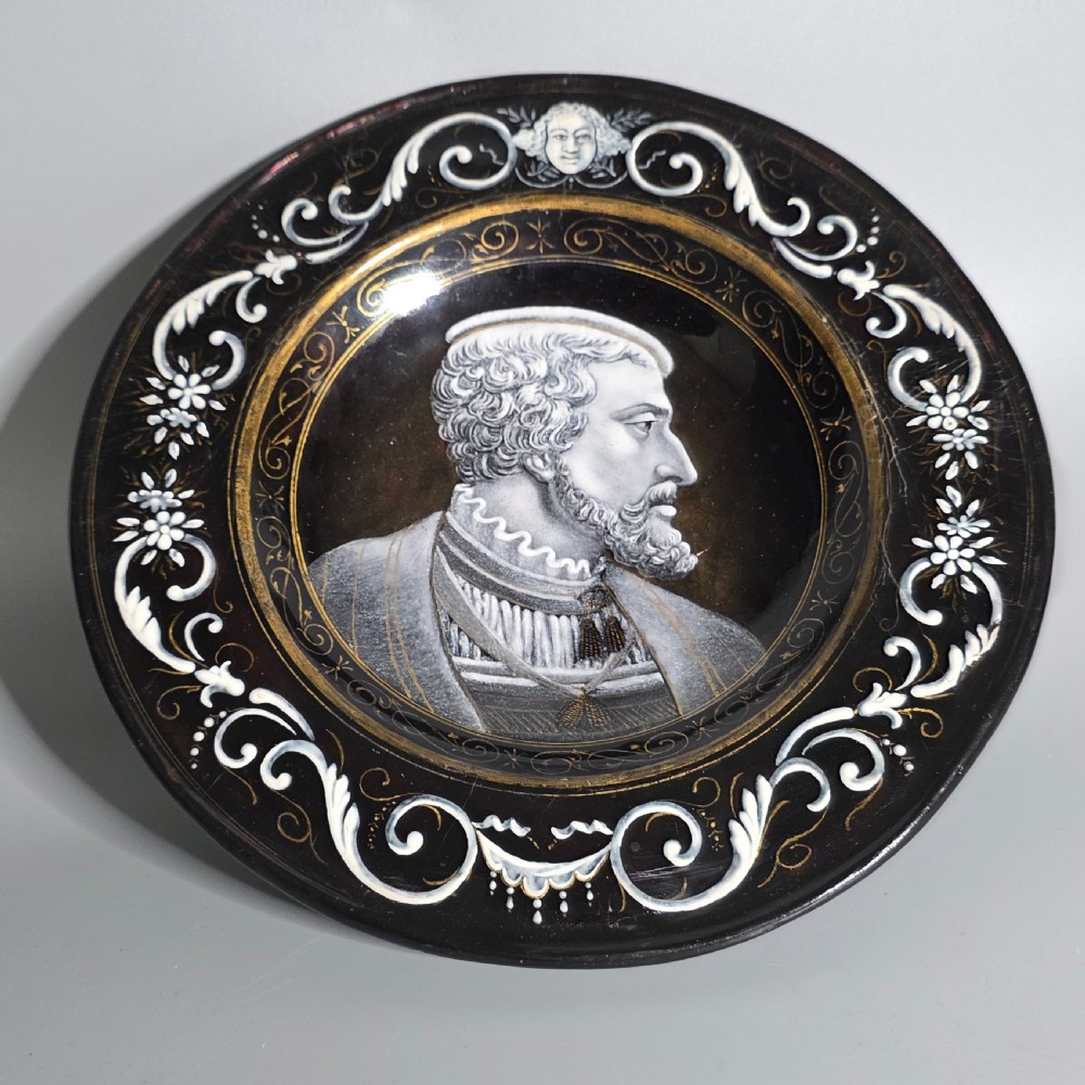 Fine 19th Century Limoges Grisailles Enamel Tazza with Portrait – French, Circa 1880 View XIII