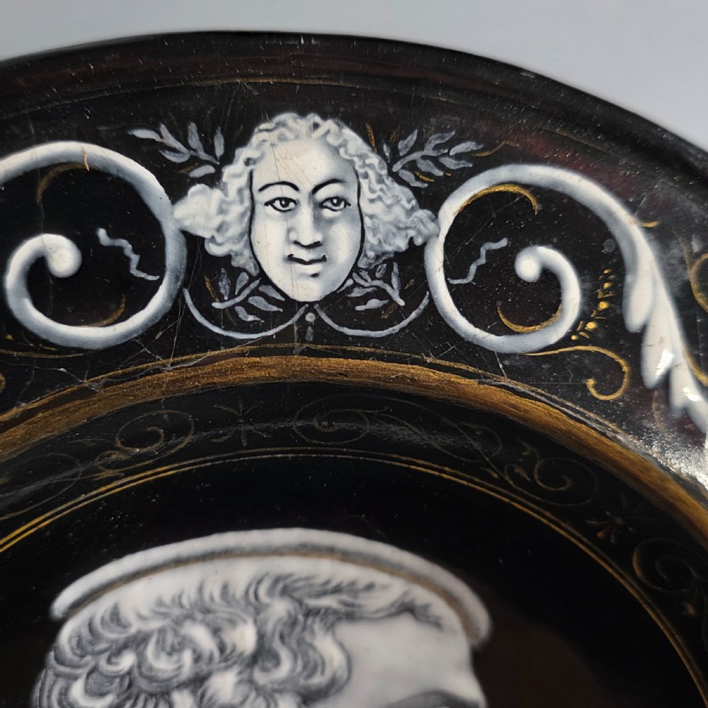 Fine 19th Century Limoges Grisailles Enamel Tazza with Portrait – French, Circa 1880 View XV