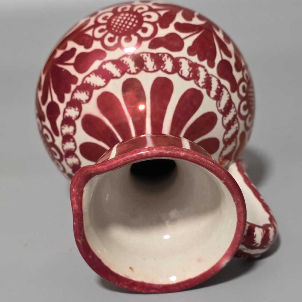 Cantagalli Antique Pottery Luster Ware Pitcher Italian Majolica Hispano Moresque View XI