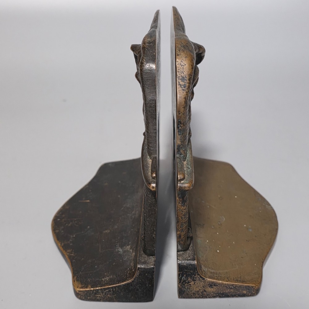 Delightful Pair of Antique Bronze Elephant Bookends – Heavy Cast, Circa 1920s View VIII