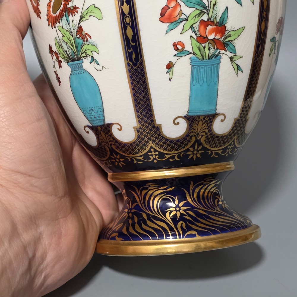 Impressive Rare Large Pair Flight Barr Worcester Vases c1894 View XIII