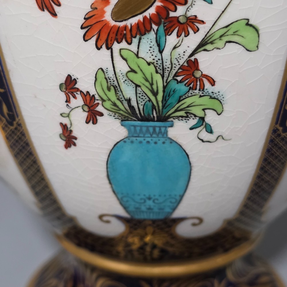 Impressive Rare Large Pair Flight Barr Worcester Vases c1894 View XV