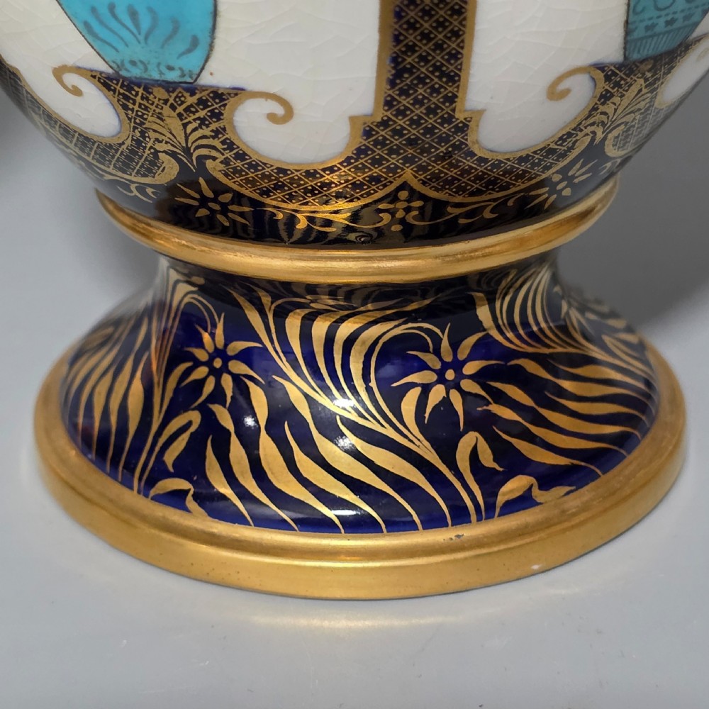 Impressive Rare Large Pair Flight Barr Worcester Vases c1894 View XVI