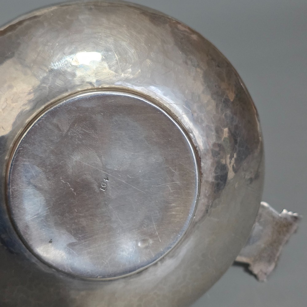 A.E.Jones Arts & Crafts Solid Silver Quaiche Birmingham 1916 View VII