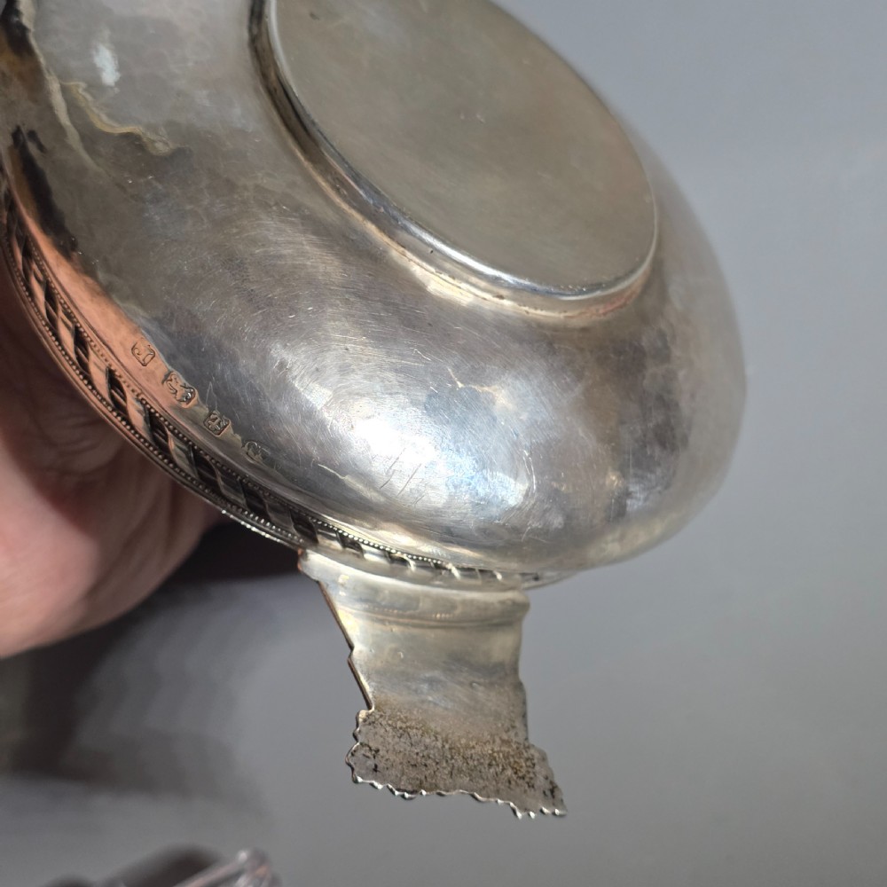 A.E.Jones Arts & Crafts Solid Silver Quaiche Birmingham 1916 View XVI