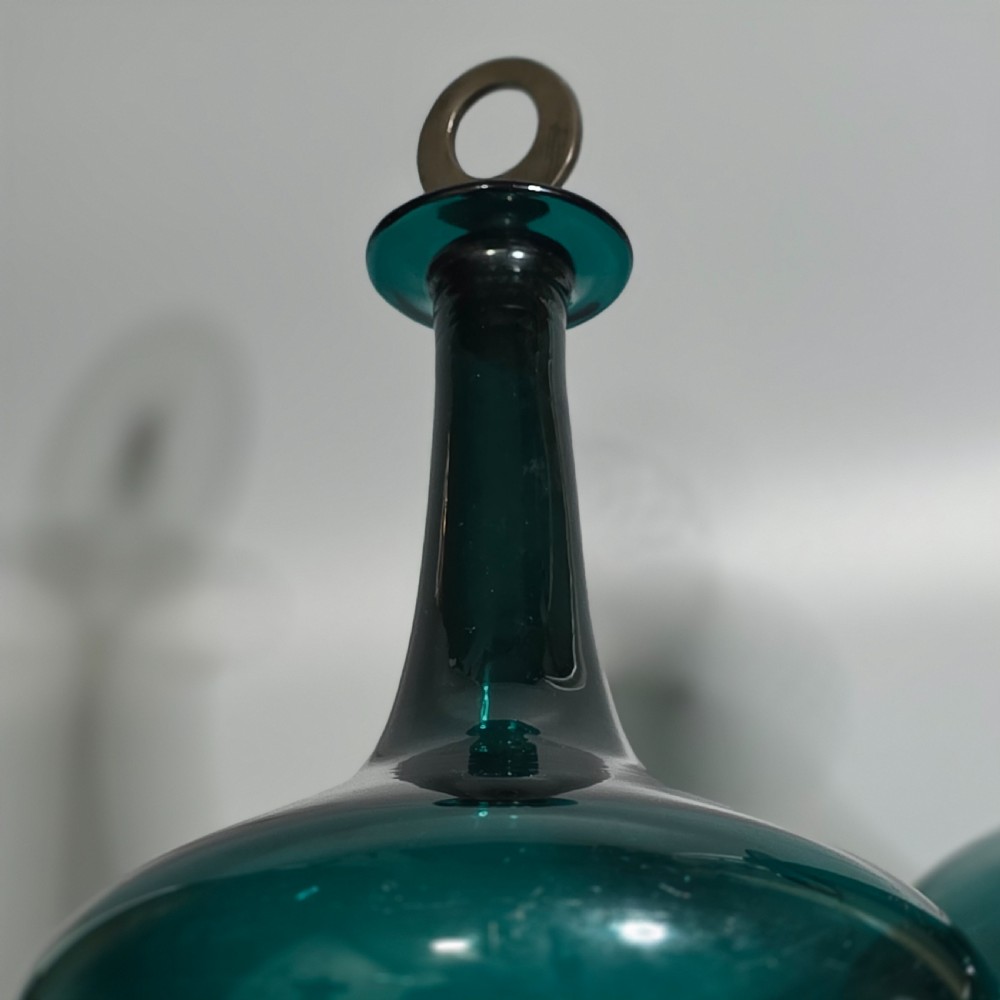 Group of 4 x Bristol Blue & Green Mell Decanters c1830 View XIV