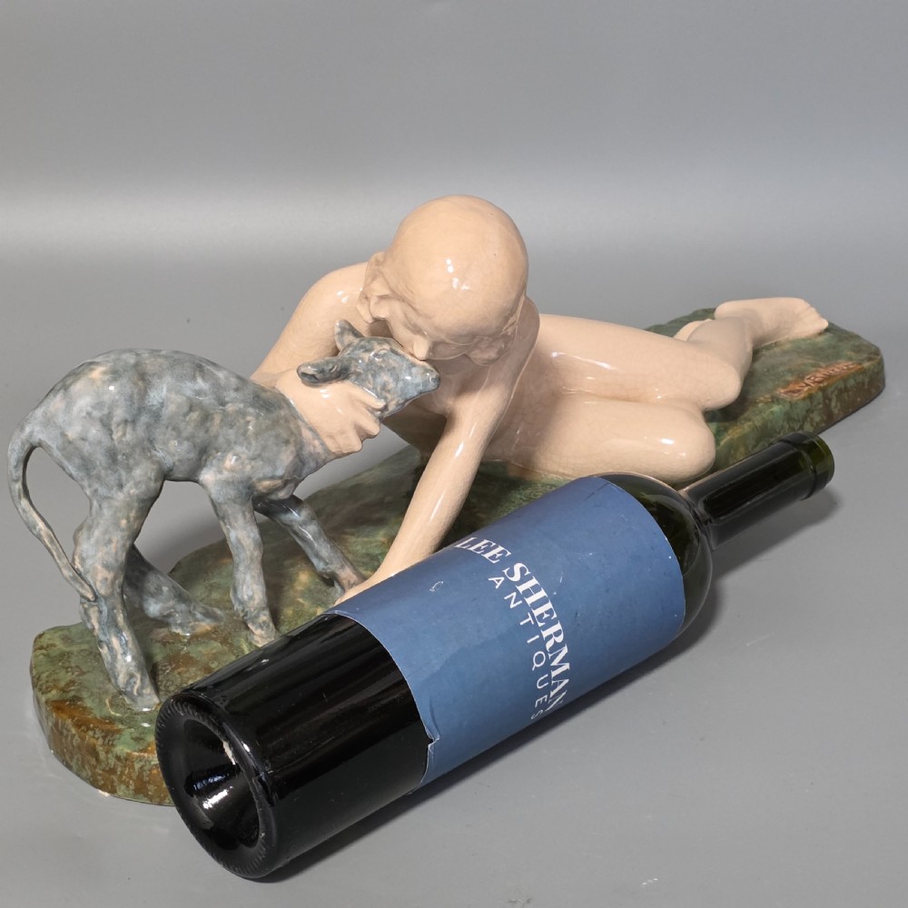 Fine Signed Ary Bitter 48cm Art Deco Glazed Terracotta Sculpture – French, c.1920s–30s View II