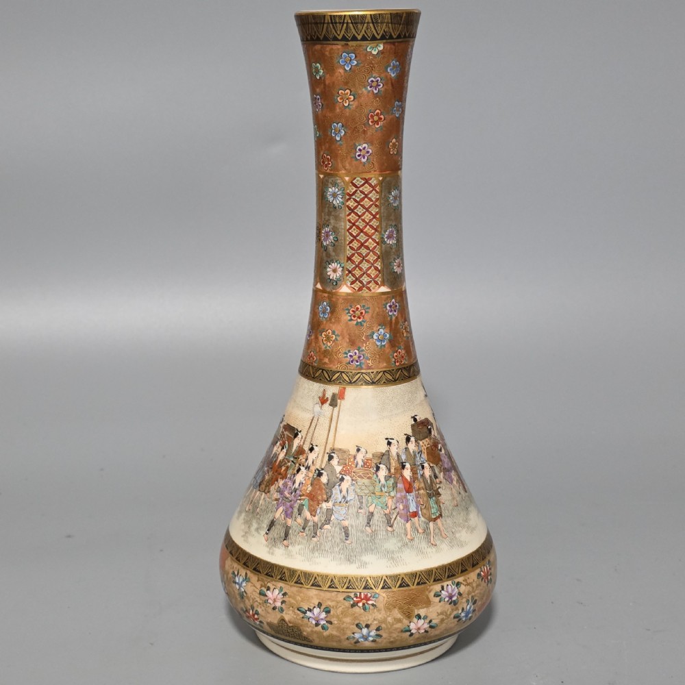 Fine Antique Japanese Satsuma Ovoid Vase – Signed Dozan – Meiji Era (Late 19th Century) View III