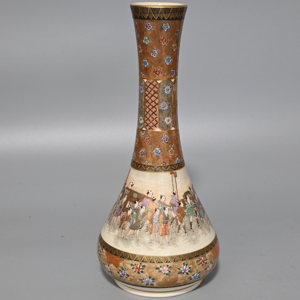 Fine Antique Japanese Satsuma Ovoid Vase – Signed Dozan – Meiji Era (Late 19th Century) View VI
