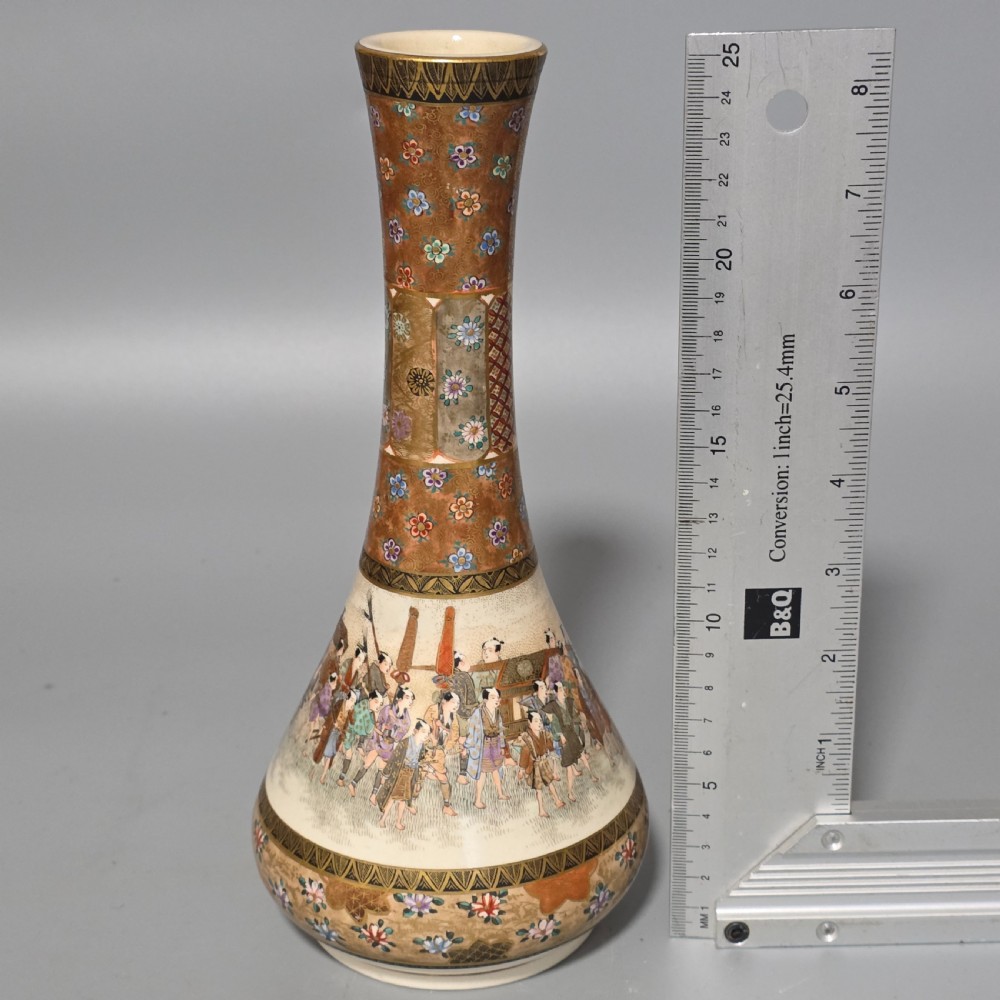 Fine Antique Japanese Satsuma Ovoid Vase – Signed Dozan – Meiji Era (Late 19th Century) View XXIII